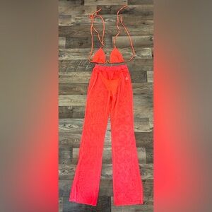 Hot & Delicious Womens Bikini With Pants Cover Up 2 Piece Set Large